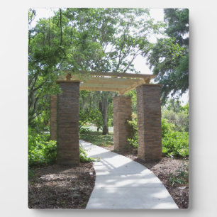 Plaque Photo pergola sur un chemin