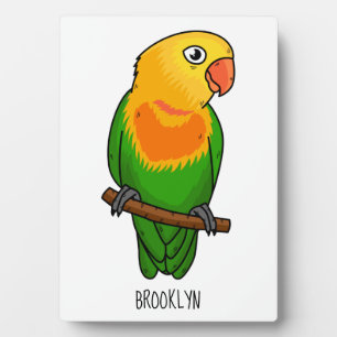 Plaque Photo Perroquet de caricature mignon lovebird