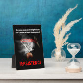 Plaque Photo Persistance Basketball Inspiration Motivation (Côté)