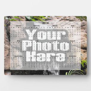 Plaque Photo Personalized 2014 Photo Desk Calendar