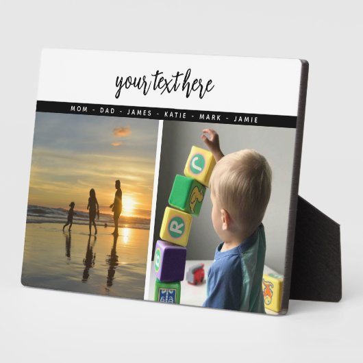Plaque Photo Personalized 2 Photo Family Love Memories  (Côté)