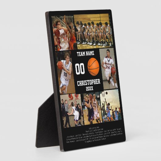Plaque Photo Personalized Basketball Senior Night Commemorative (Côté)