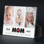 Plaque Photo Personalized BEST MOM EVER Photo Collage Cute<br><div class="desc">Personalized BEST MOM EVER Photo Collage Cute</div>