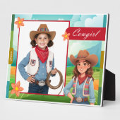 Plaque Photo Personalized Cowgirl Tabletop Photo (Côté)
