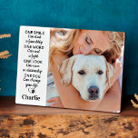 Plaque Photo Personalized Dog Lover Quote Keepsake Pet Photo<br><div class="desc">Celebrate your best friend and cherish those precious memories with a custom unique dog lover keepsake photo plaque in a modern white design . This unique pet dog photo keepsake plaque is the perfect gift for yourself, family or friends to honor your best dog or as a pet memorial. Quote...</div>