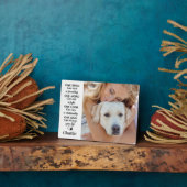 Plaque Photo Personalized Dog Lover Quote Keepsake Pet Photo (Côté)