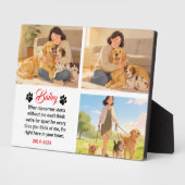 Plaque Photo Personalized Dog Mom with Custom Name | Happy  (Côté)