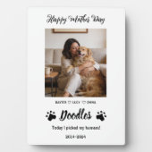 Plaque Photo Personalized Dog Mom with Custom Name | Happy  (Devant)