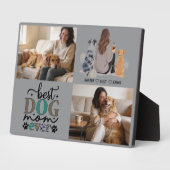 Plaque Photo Personalized Dog Mom with Custom Name | Happy  (Côté)