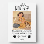 Plaque Photo Personalized Dog Mom with Custom Name | Happy  (Devant)