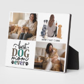 Plaque Photo Personalized Dog Mom with Custom Name | Happy (Côté)