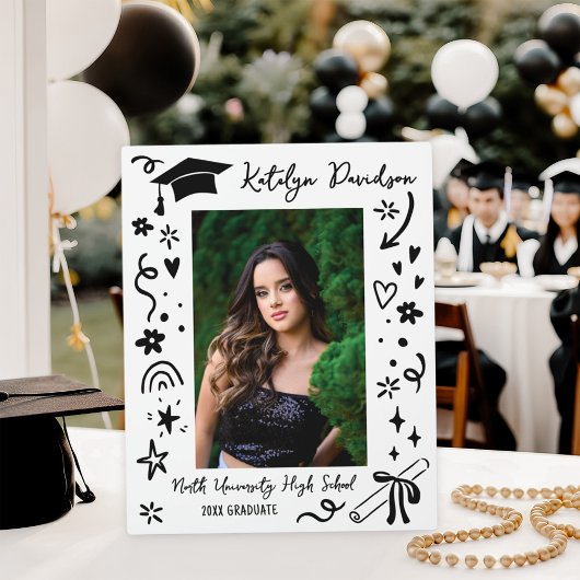 Plaque Photo Personalized Doodle Graduation Photo