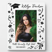 Plaque Photo Personalized Doodle Graduation Photo Keepsake (Devant)