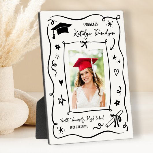 Plaque Photo Personalized Doodle Photo Graduation