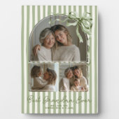 Plaque Photo Personalized Grandma Sage Green Photo Keepsake Bow (Devant)