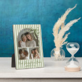 Plaque Photo Personalized Grandma Sage Green Photo Keepsake Bow (Côté)
