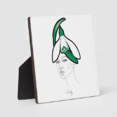 Plaque Photo Personalized January Birth Flower Portrait (Recto)