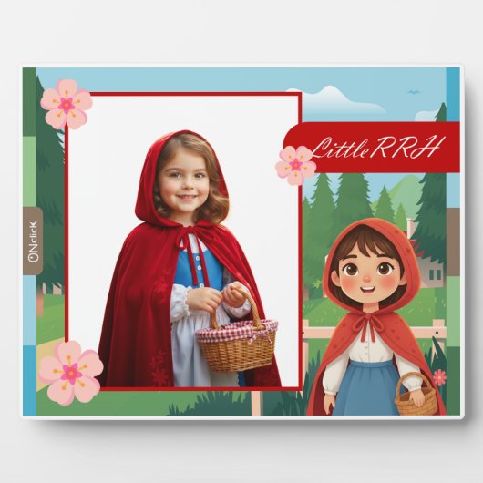 Plaque Photo Personalized Little Red Riding Hood Tabletop Photo (Devant)
