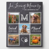 Plaque Photo Personalized Pet Loss 5 Photo Dog Memorial (Devant)