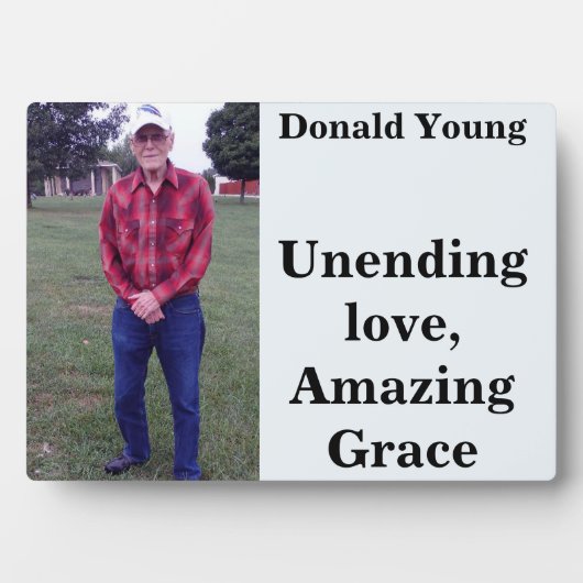 Plaque photo, personnalisation du mémorial (Devant)