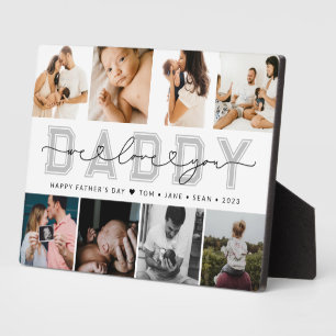Plaque Photo Personnalisation moderne DADDY - Collage photo de 