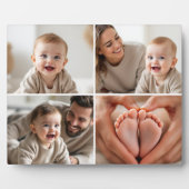 Plaque Photo Personnalisé 4 Photo Collage Cute Baby (Devant)