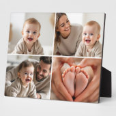 Plaque Photo Personnalisé 4 Photo Collage Cute Baby (Côté)