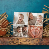 Plaque Photo Personnalisé 4 Photo Collage Cute Baby (Côté)