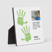 Plaque Photo Personnalisé, empreinte manuscrite, photo de l'enf (Recto)