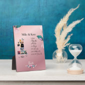 Plaque Photo Personnalisé Happy Anniversary Avec collage photo (Côté)