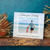 Plaque Photo Personnalisé Je T'Aime Papa Photo personnalisée (Côté)