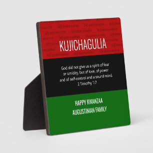 Plaque Photo Personnalisé KUJICHAGULIA Kwanzaa
