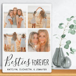 Plaque Photo Personnalisé Meilleurs Amis Pour Toujours Collage<br><div class="desc">Célébrez votre meilleur ami et amitié avec un collage photo personnalisé meilleur amis carnet. Qu'il s'agisse d'un anniversaire, de Noël ou d'un carnet d'action amicale, ce meilleur cadeau d'amis est un cadeau merveilleux qui sera un trésor pour les années à venir. Personnalisé avec 4 photos et noms de vos amis...</div>