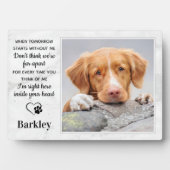 Plaque Photo Personnalisé Mémorial pour animaux de compagnie - (Devant)