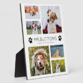 Plaque Photo Personnalisé Moderne Nom de l'animal Photo Collage (Côté)