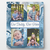Plaque Photo Personnalisé Notre Papa, Notre Héros (Devant)