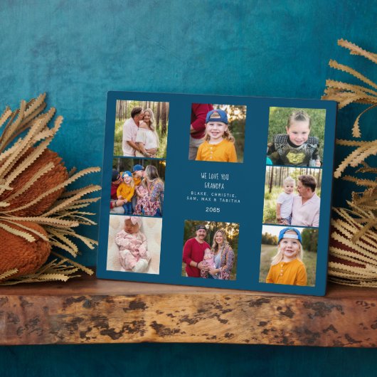 Plaque Photo Personnalisé Nous t'aimons Grand-Père Photo Collag (Côté)
