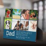Plaque Photo Personnalisé Papa Définition Photo Collage Bleu<br><div class="desc">Personnalisez les 8 photos et la définition de votre père, père, papa ou papa spécial pour créer un cadeau unique pour la Fête des pères, les anniversaires, Noël, ou n'importe quel jour que vous voulez montrer combien il signifie pour vous. Une façon parfaite de lui montrer à quel point il...</div>