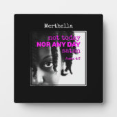 Plaque Photo Personnalisé PAS AUJOURD'HUI SATAN (Devant)