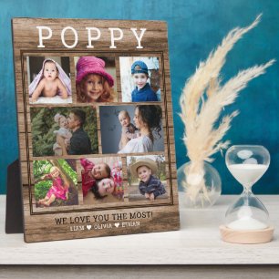 Plaque Photo Personnalisé Pavot We Love You 8 Photo Collage Boi