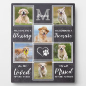 Plaque Photo Personnalisé Pet Mémorial Unique 6 Photo Collage (Devant)