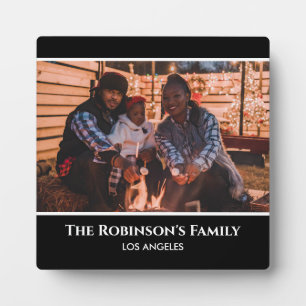 Plaque Photo Personnalisé votre photo dans un cadre noir avec d