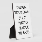 Plaque photo personnalisée 5 po x 7 po (Côté)