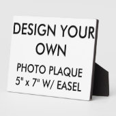 Plaque photo personnalisée de 5 po x 7 po (Côté)