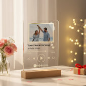 Plaque photo personnalisée de musique Spotify noir