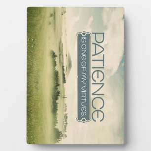 Plaque photo personnalisée de Patience Virtue