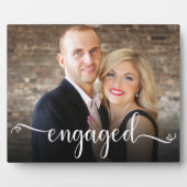 Plaque photo personnalisée de script engagé (Devant)