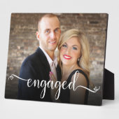 Plaque photo personnalisée de script engagé (Côté)