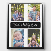 Plaque photo personnalisée du meilleur papa (Devant)