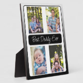 Plaque photo personnalisée du meilleur papa (Côté)